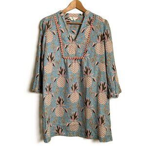 Boden Tropical Pineapple Print Dress Size 6
